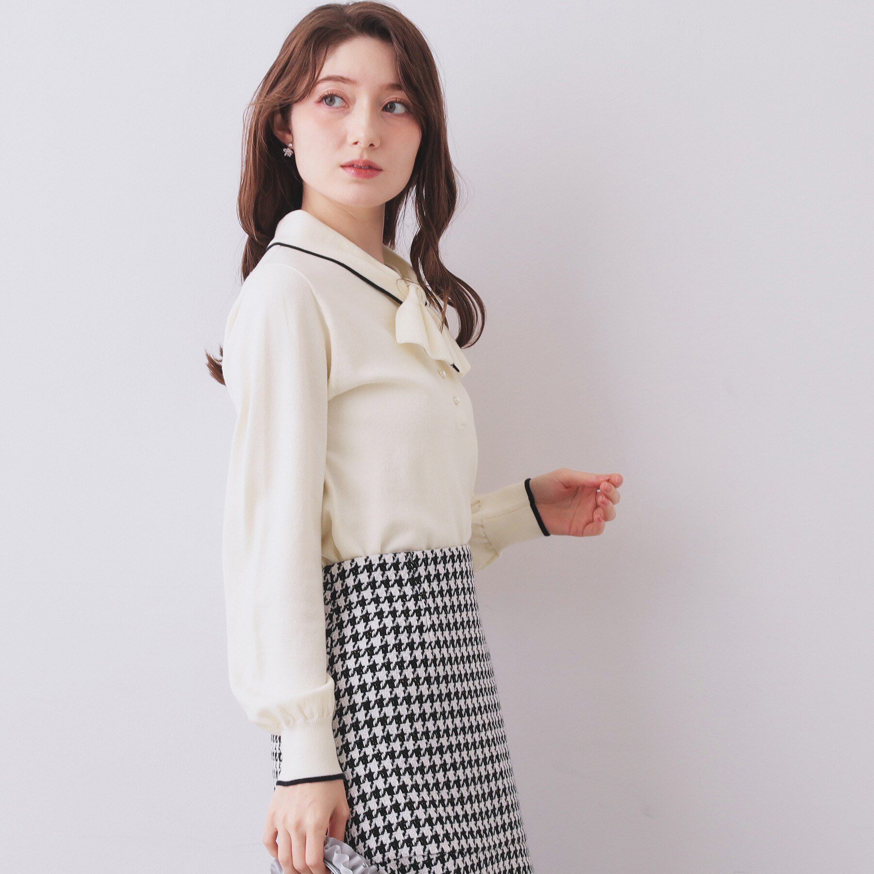 index「ヘンリーパールミニボウタイニット【洗濯機OK】」|ニット・セーター|