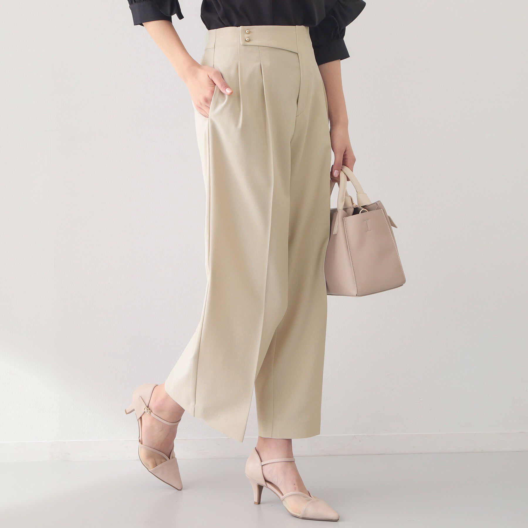 index「ストレッチ2タックワイドパンツ/セットアップ対応可【洗濯機OK/接触冷感/吸水速乾/防シワ】」|その他|