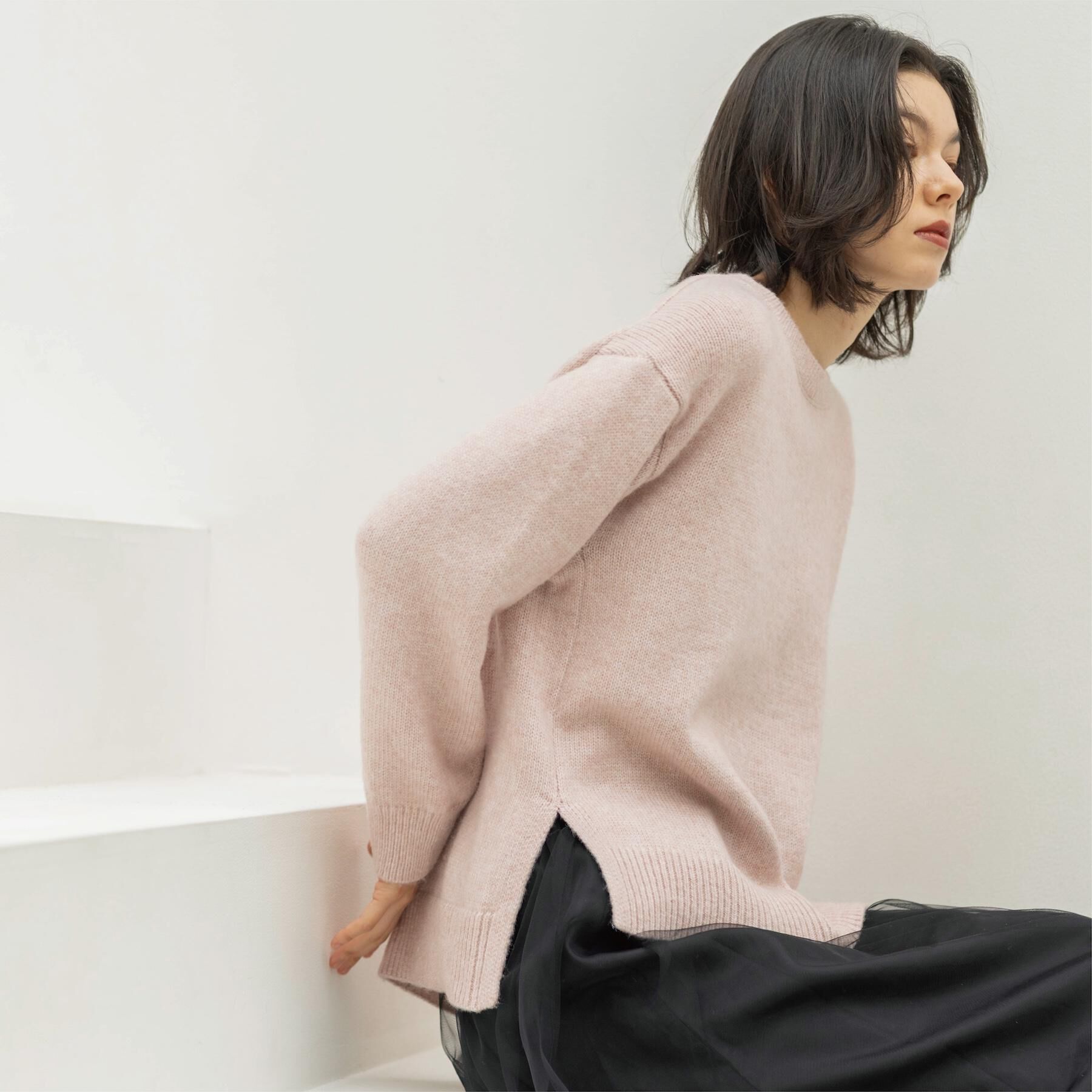 OPAQUE.CLIP「リラクシークルーネックニット【洗濯機OK】」|ニット・セーター|