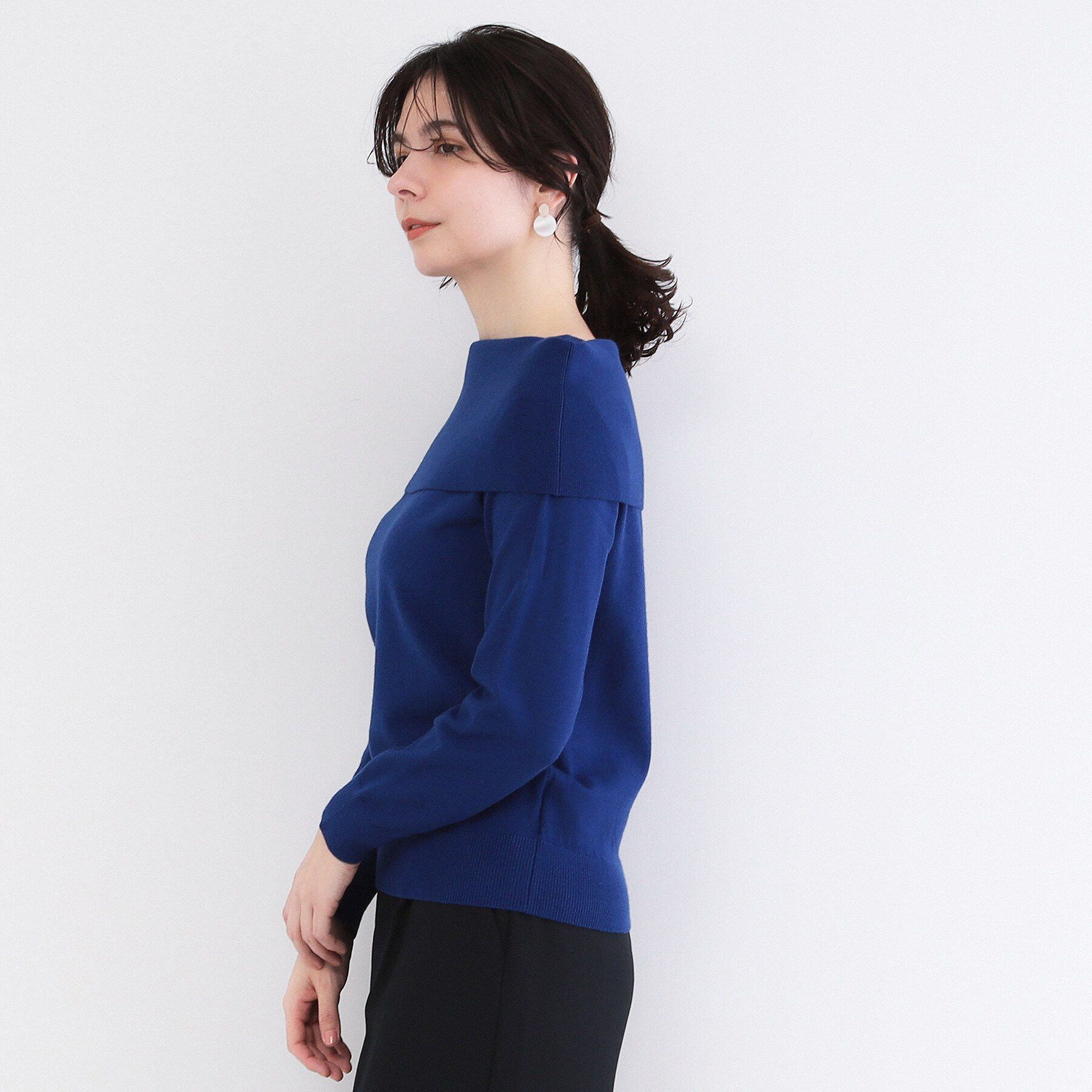 OPAQUE.CLIP「オフショルダーデザインニット【洗濯機OK】」|ニット・セーター|