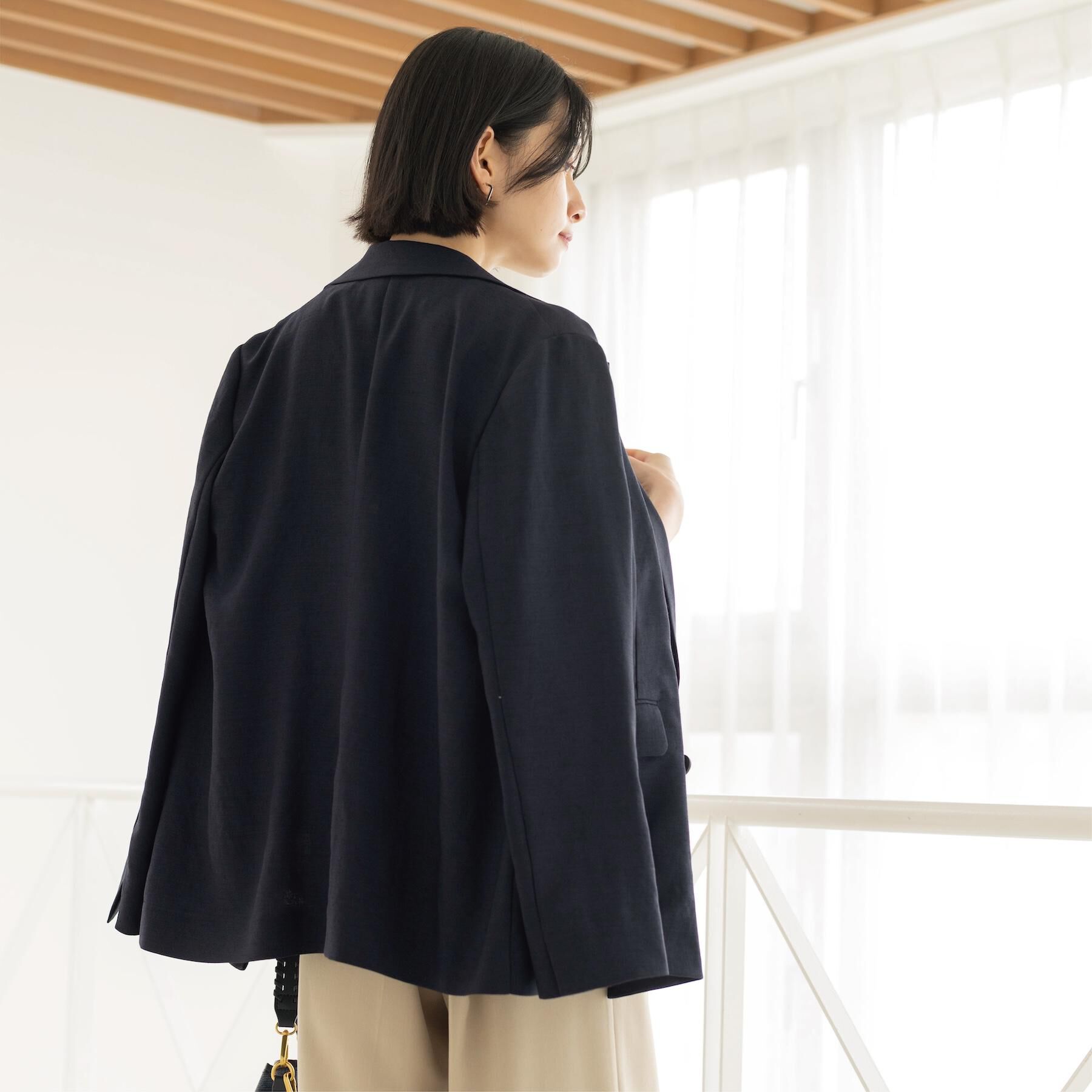 OPAQUE.CLIP「ダブルブレストジャケット【洗える/UVケア/防シワ加工/接触冷感】」|テーラードジャケット|