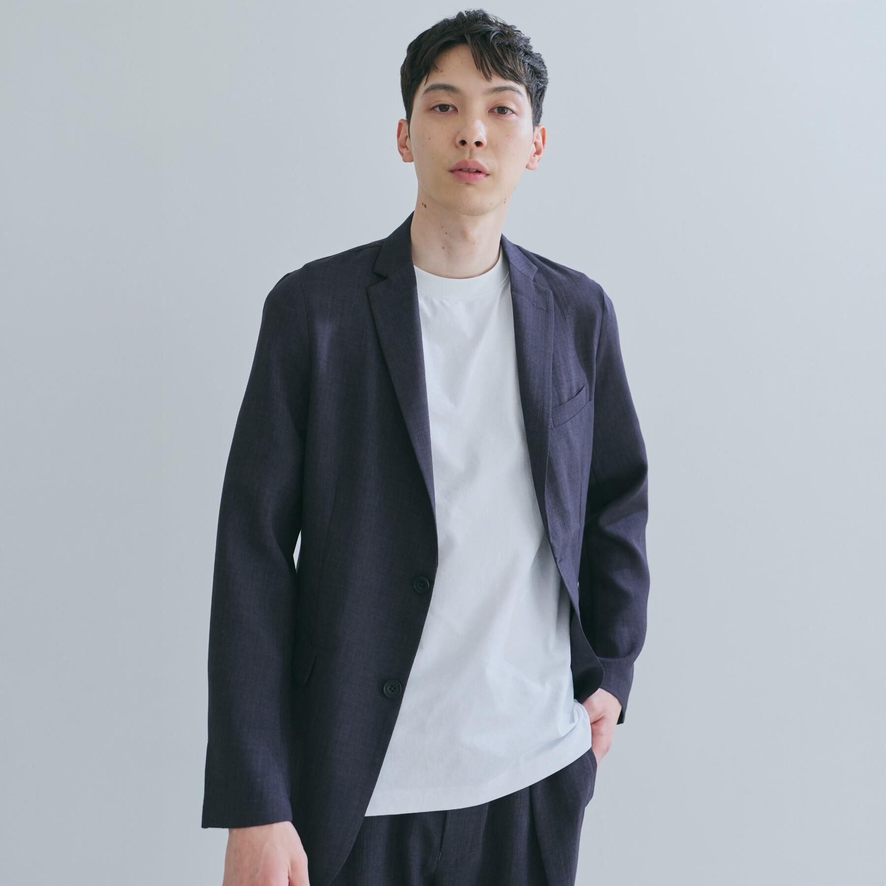 THE SHOP TK「【LINO FINE】リネンライク テーラードジャケット 吸水速乾/イージーケア/UVカット/洗濯機」|テーラードジャケット|