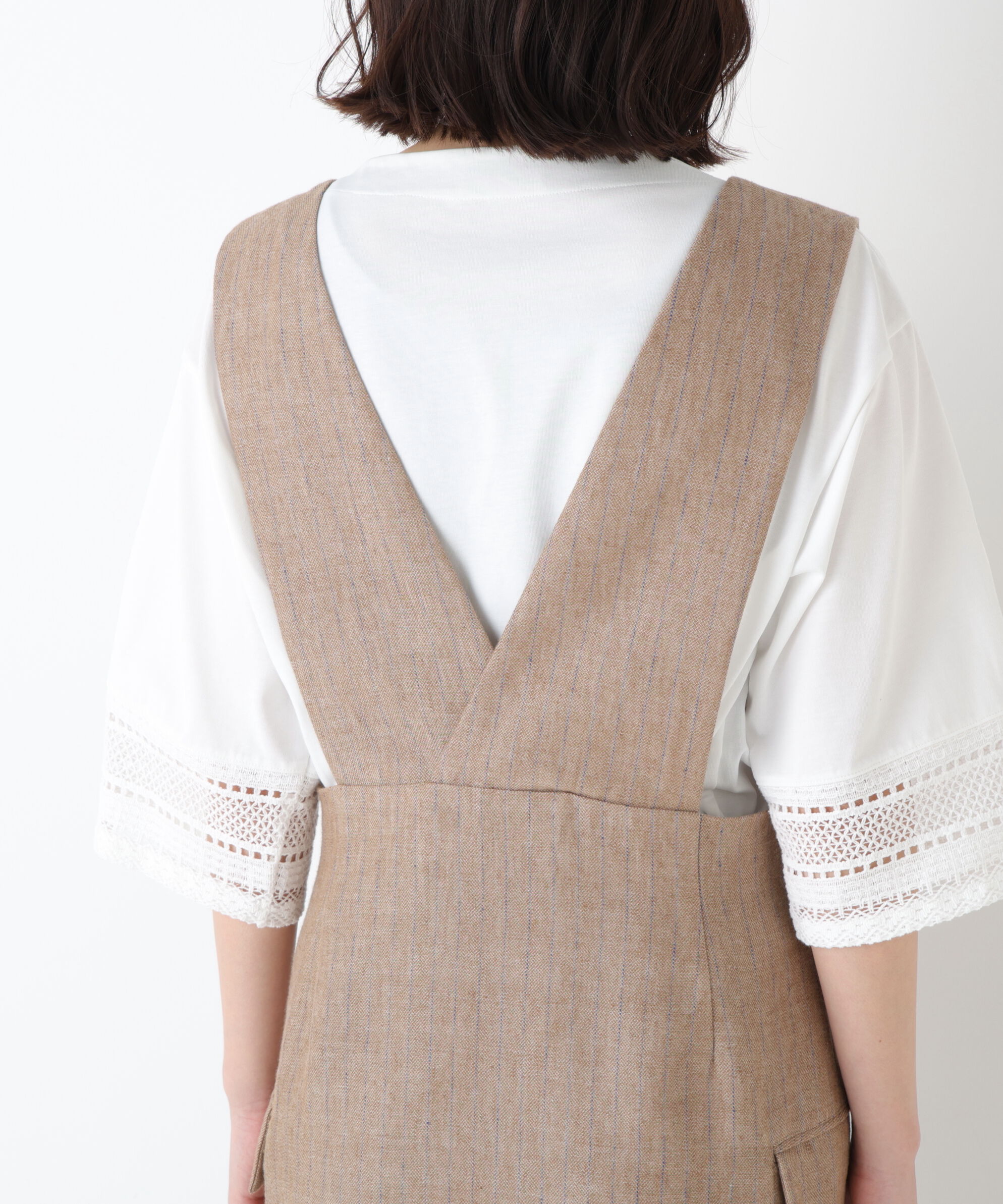  「◆ドライタッチリネン混ジャンスカ」|ワンピース|