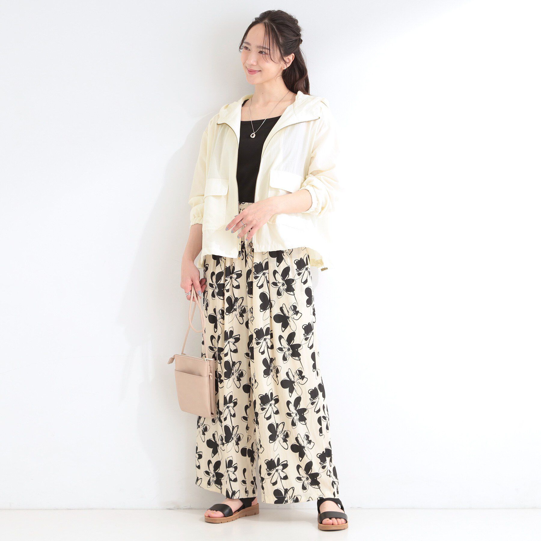 SHOO･LA･RUE「【UV】シアーフーディーブルゾン」|ブルゾン・スタジャン|