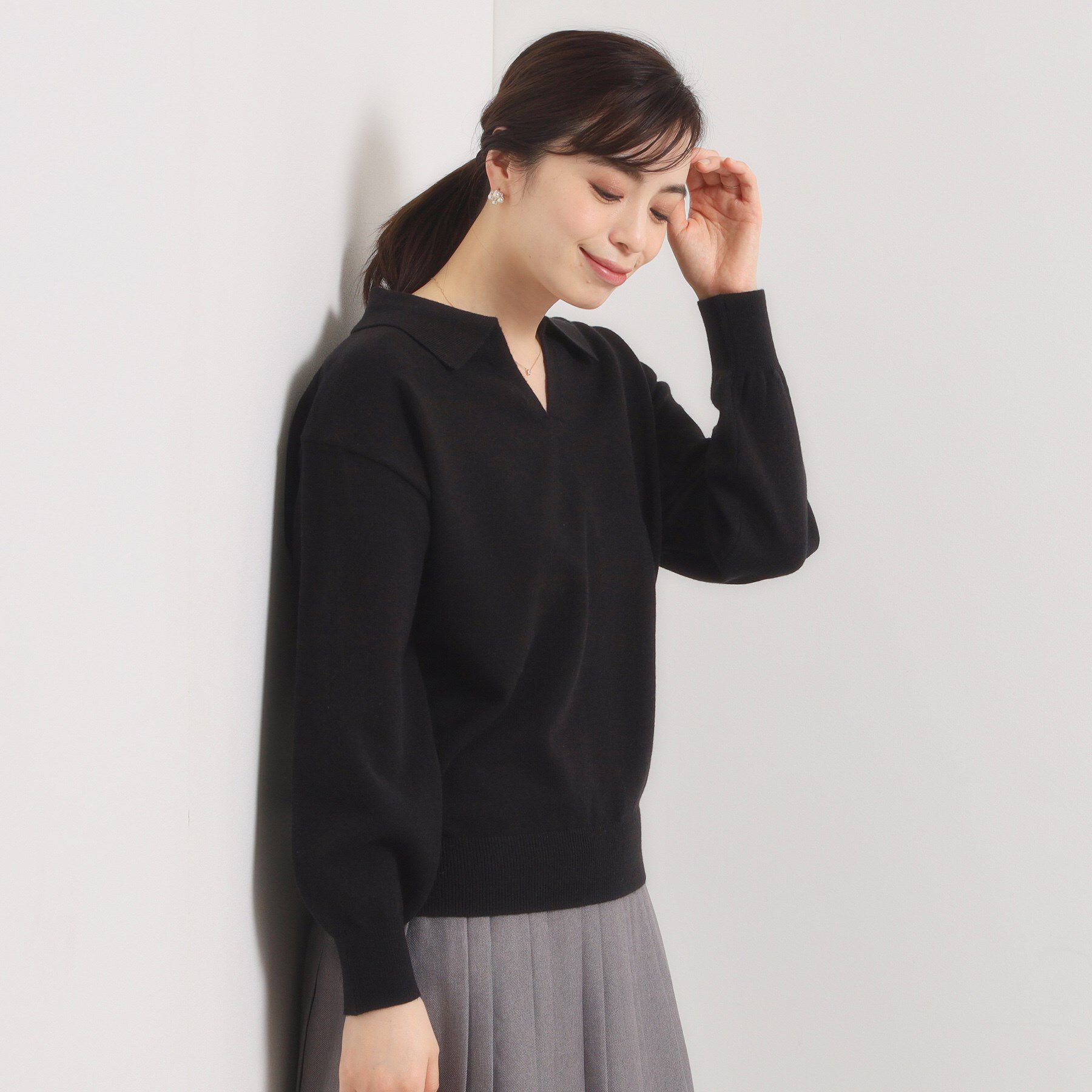 ITS&rsquo;DEMO「【手洗い可】襟付きニット」|ニット・セーター|