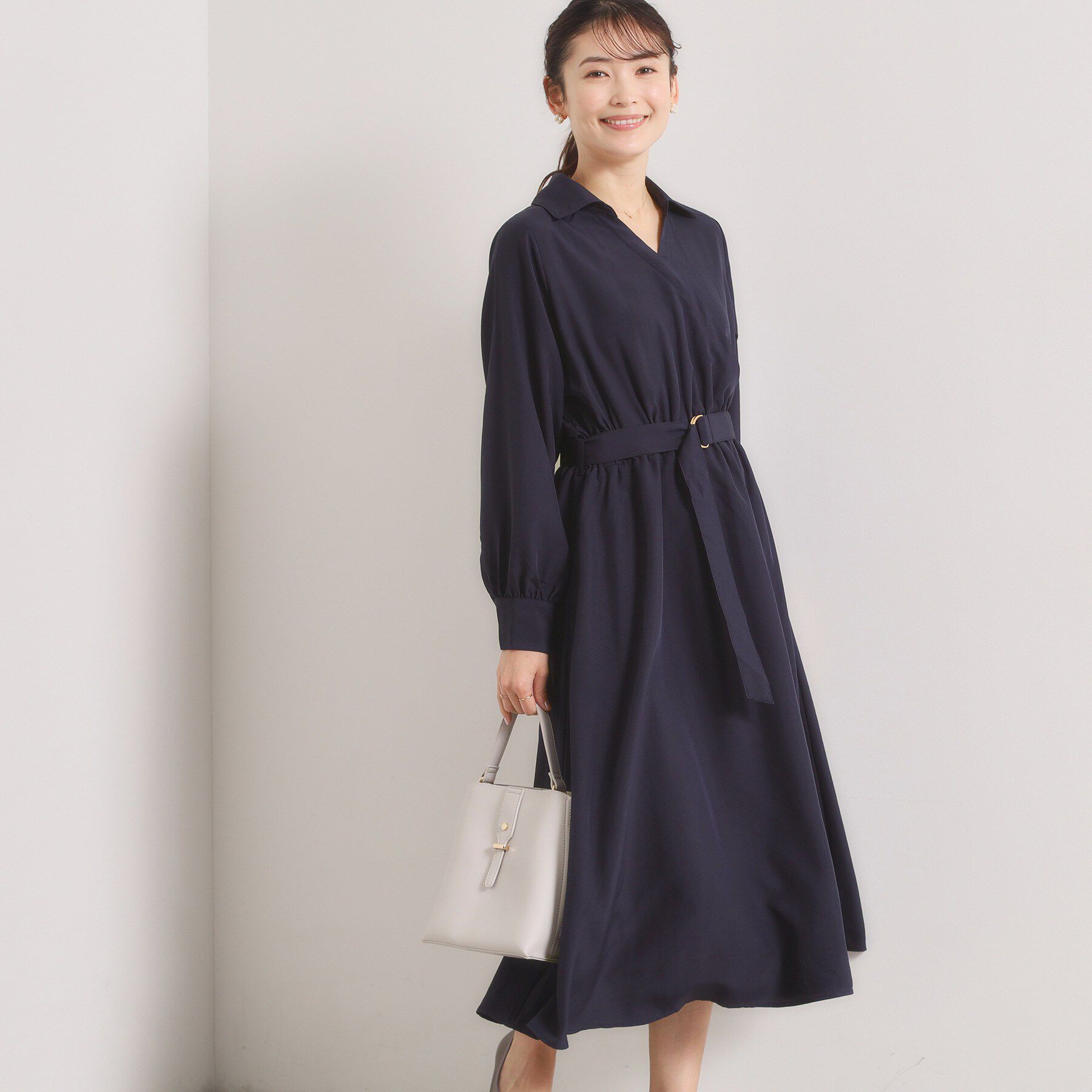 ITS&rsquo;DEMO「【UVケア／洗濯機OK】カシュクールワンピース」|ワンピース|ネイビー(094)