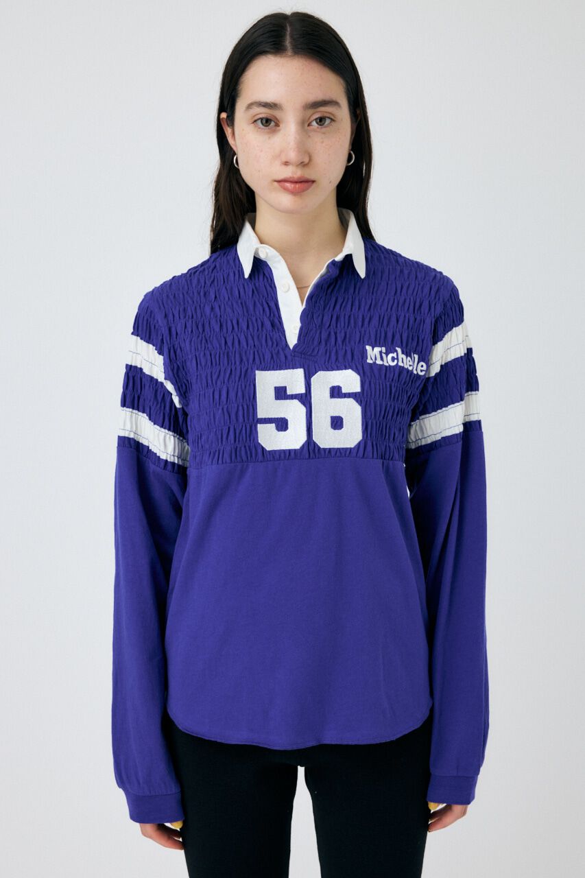MOUSSY「SHIRRING RUGBY シャツ」|Tシャツ・カットソー|
