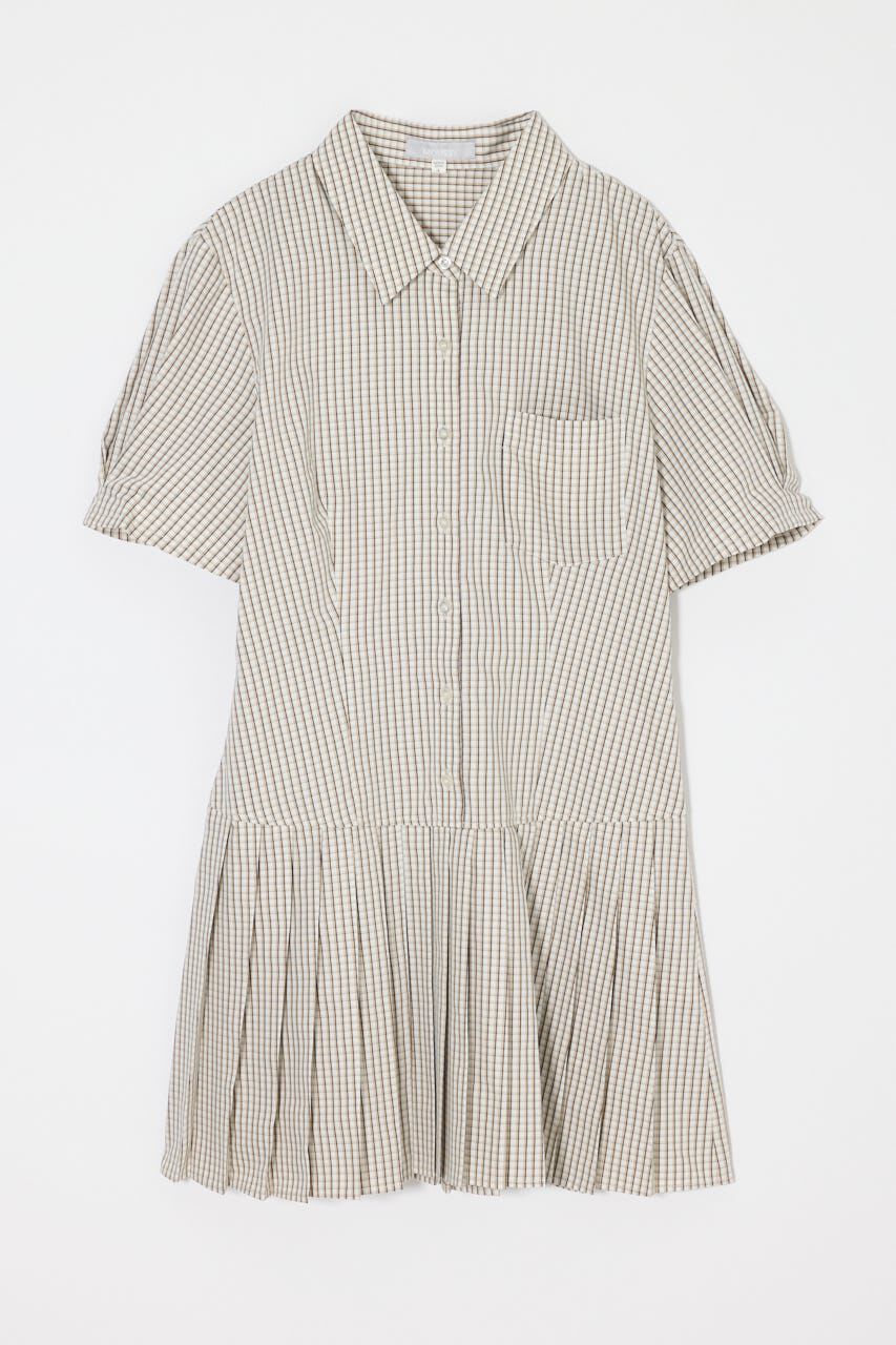 MOUSSY「PLEATED SHIRT MINI ドレス」|ワンピース|
