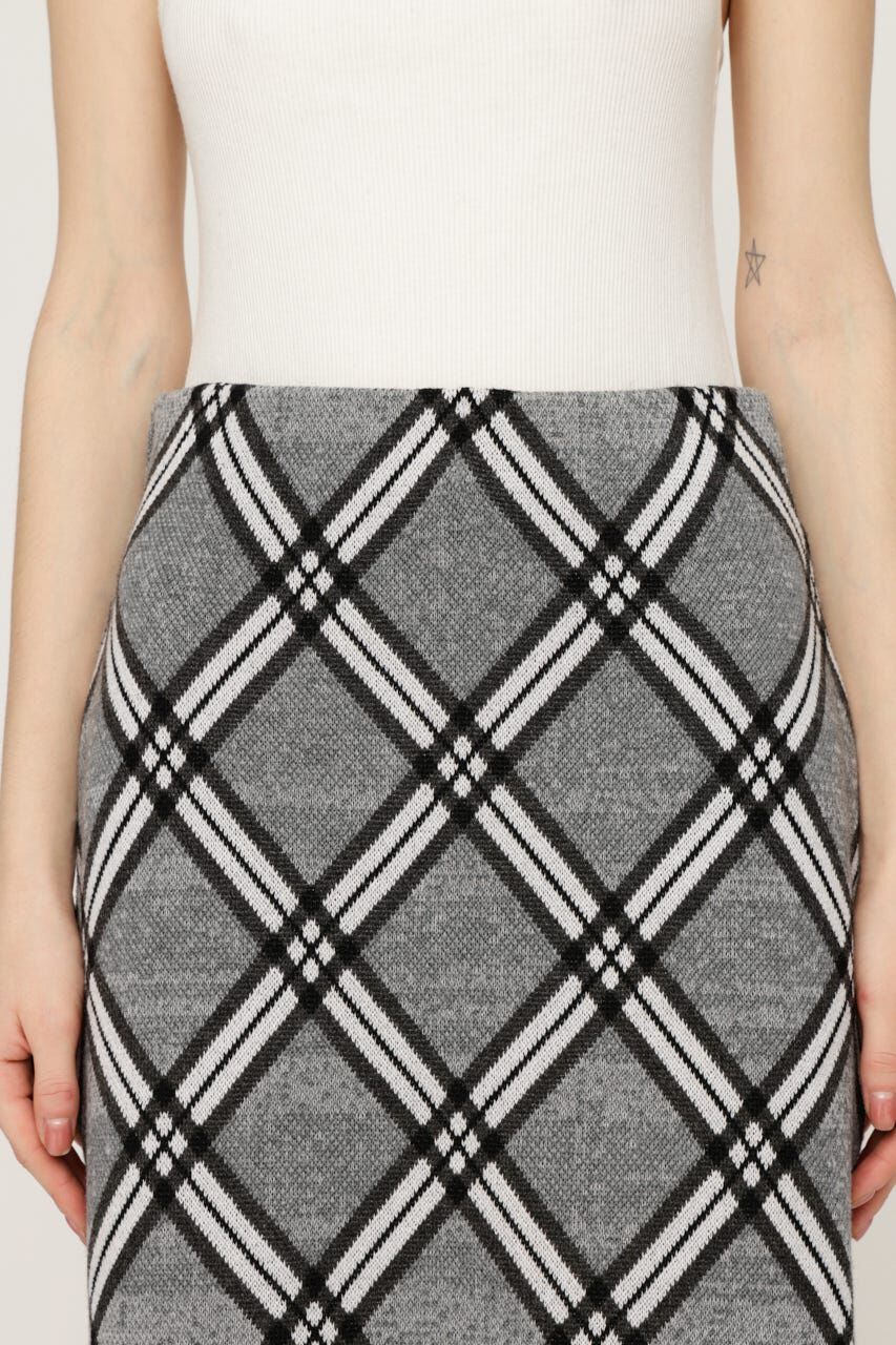 SLY「JQ CHECK KNIT ミドルスカート」|スカート|