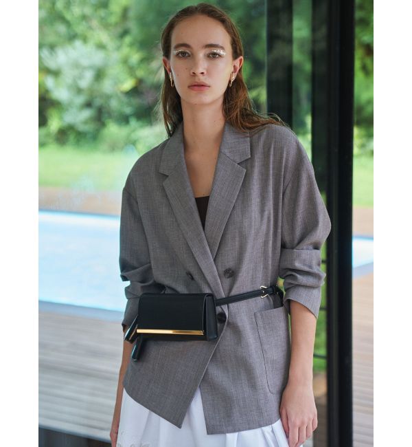 ELENDEEK「BACK CROSS TAILORED JK」|テーラードジャケット|グレー