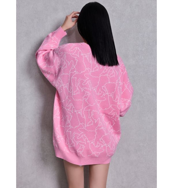 GYDA「BUNNY patternニットトップス」|ニット・セーター|