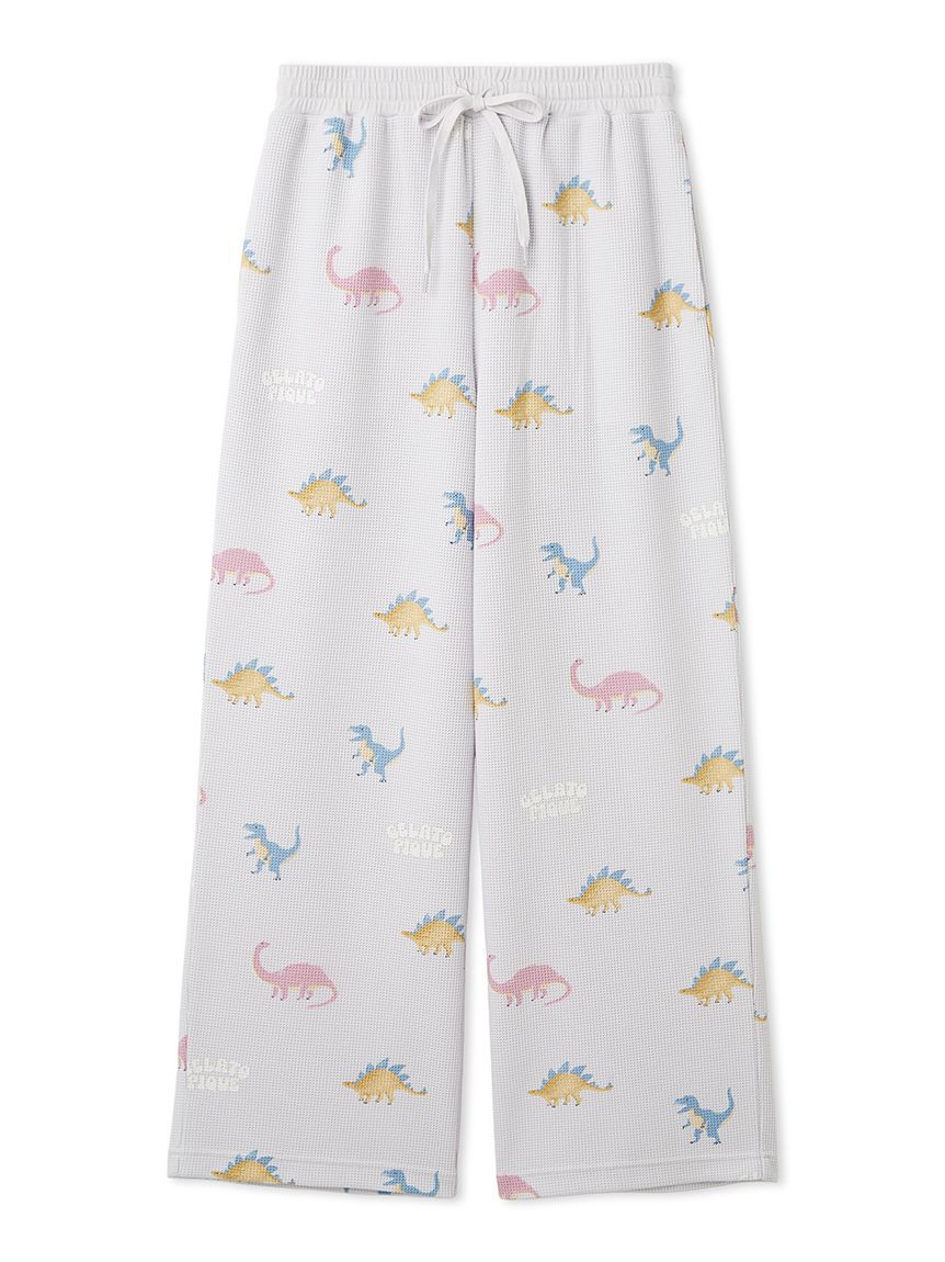 gelato pique「ダイナソー柄ワッフルロングパンツ」|ルームウェア|BLU