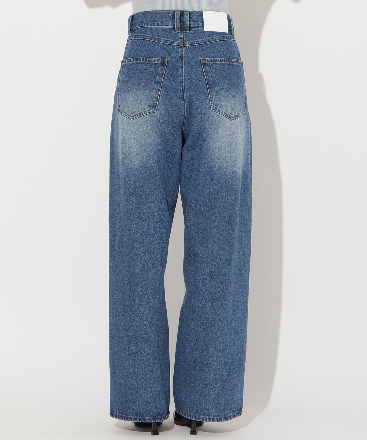 WILLSELECTION「ビジューポケットワイドデニムパンツ」|デニム|