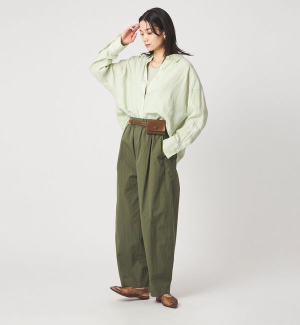 UNITED ARROWS green label relaxing「【結論シリーズ】リネンバランスシャツ［size SHORTあり］」|シャツ・ブラウス|