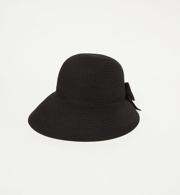 UNITED ARROWS green label relaxing「2WAY 遮光ブリム リボン ハット」|ハット|BLACK