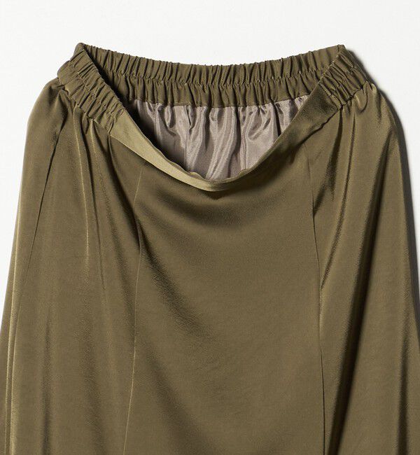 UNITED ARROWS green label relaxing「サテン セミナロー スカート」|フレア|