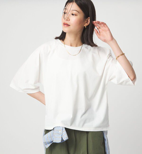 UNITED ARROWS green label relaxing「【WEB限定】＜at ease＞ドルマン カットソー 接触冷感」|Tシャツ・カットソー|