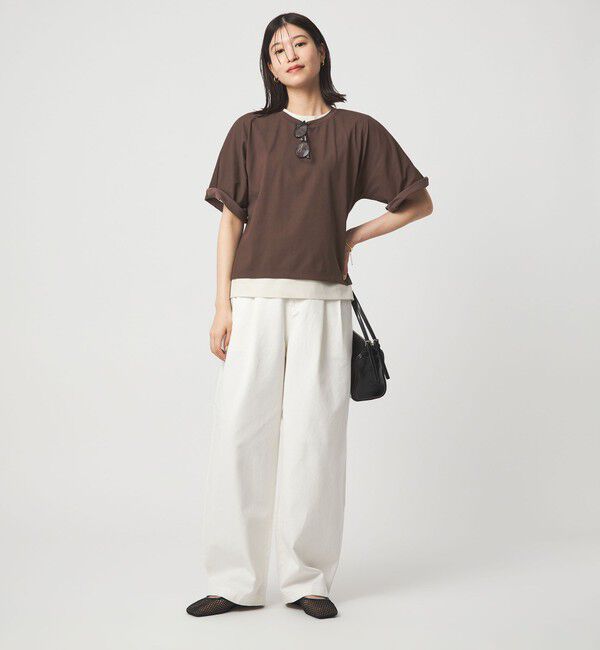 UNITED ARROWS green label relaxing「【WEB限定】＜at ease＞ドルマン カットソー 接触冷感」|Tシャツ・カットソー|