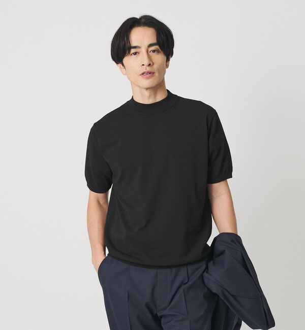 BEAUTY&YOUTH UNITED ARROWS「デオドラント ジャケットネック ニット 抗菌防臭 ウォッシャブル」|ニット・セーター|