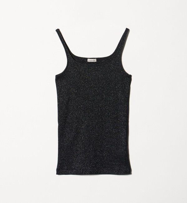STEVEN ALAN「＜Steven Alan＞ラメ テレコ キャミタンクトップ」|Tシャツ・カットソー|BLACK