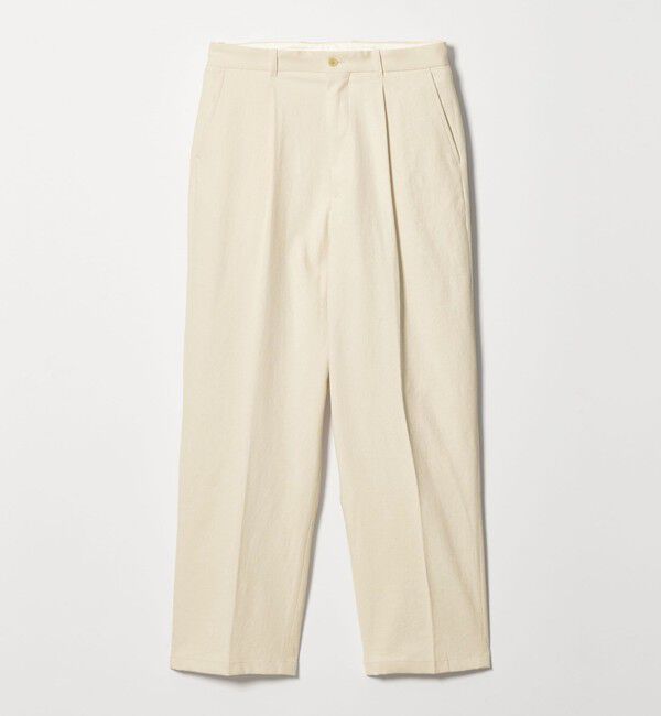 STEVEN ALAN「＜Steven Alan＞ TCL オックスフォード アウト ワンプリーツ スラックス」|スラックス|OFF WHITE