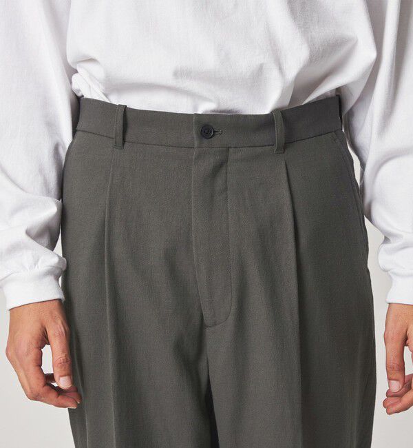 STEVEN ALAN「＜Steven Alan＞ TCL オックスフォード アウト ワンプリーツ スラックス」|スラックス|