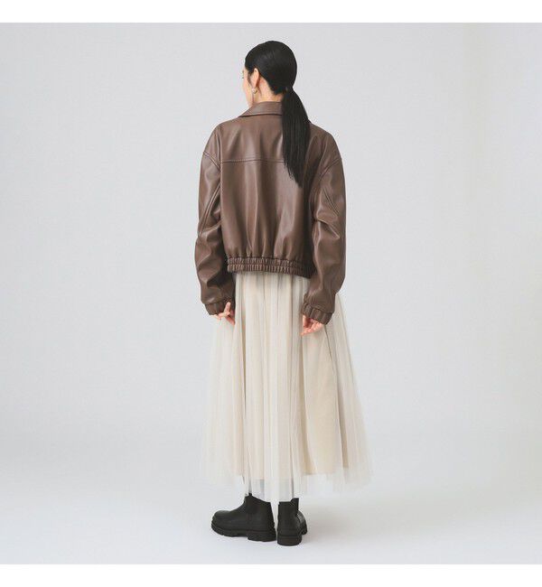 Ray BEAMS 「フェイクレザー ジップ ブルゾン」|ブルゾン・スタジャン|