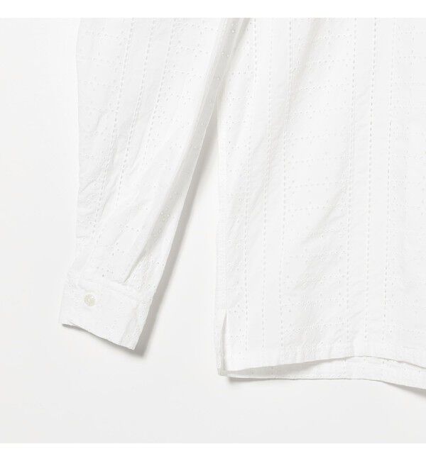 BEAMS「レース オープンカラーシャツ【リラックスフィット】」|シャツ・ブラウス|