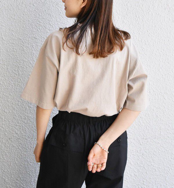SHIPS any「SHIPS any: "COTTON USA"  ヘビーウェイト クルーネック ポケット Tシャツ」|Tシャツ・カットソー|ライトカーキ