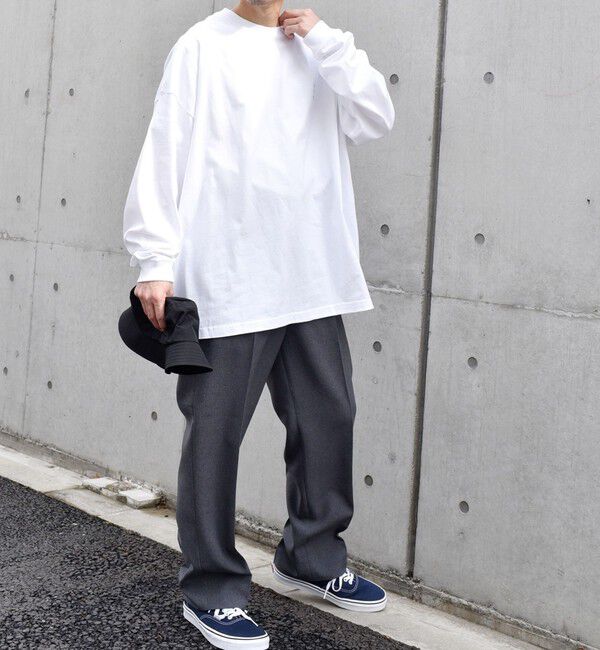 SHIPS any「【WEB限定】SHIPS any: BLAH BLAH BLAH.ワンポイント 刺繍 ルーズ Tシャツ (ロンT)◇」|Tシャツ・カットソー|