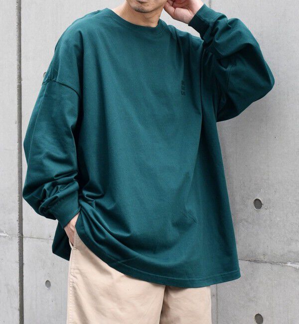 SHIPS any「【WEB限定】SHIPS any: BLAH BLAH BLAH.ワンポイント 刺繍 ルーズ Tシャツ (ロンT)◇」|Tシャツ・カットソー|