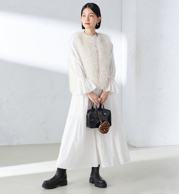 SHIPS for women「〈手洗い可能〉コットン シルク ローン ティアード ワンピース」|ワンピース|