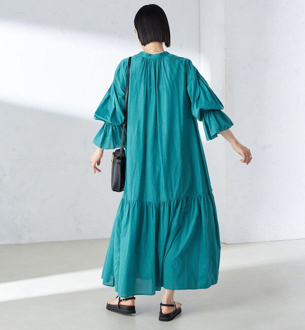 SHIPS for women「〈手洗い可能〉コットン シルク ローン ティアード ワンピース」|ワンピース|