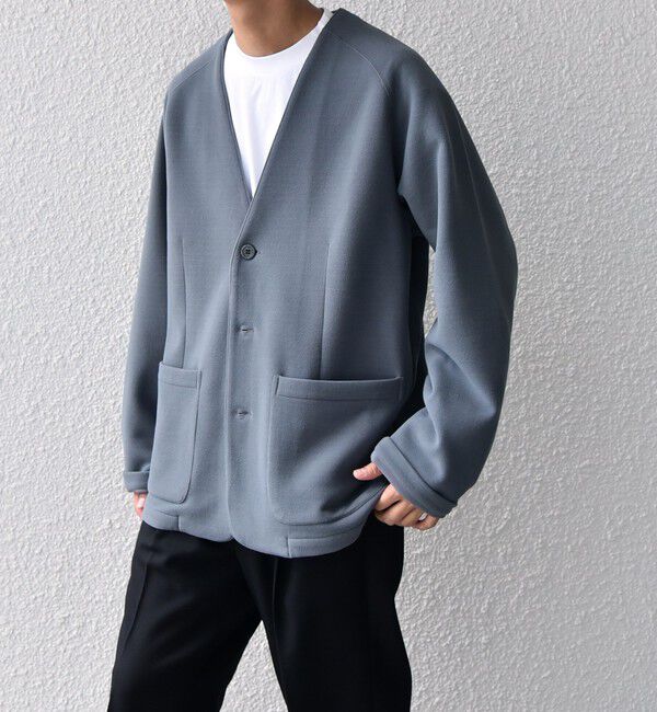 SHIPS any「SHIPS any: 〈洗濯機可能〉ソフトダンボール ウォーム ノーカラー リラックス ジャケット◇」|ノーカラージャケット|