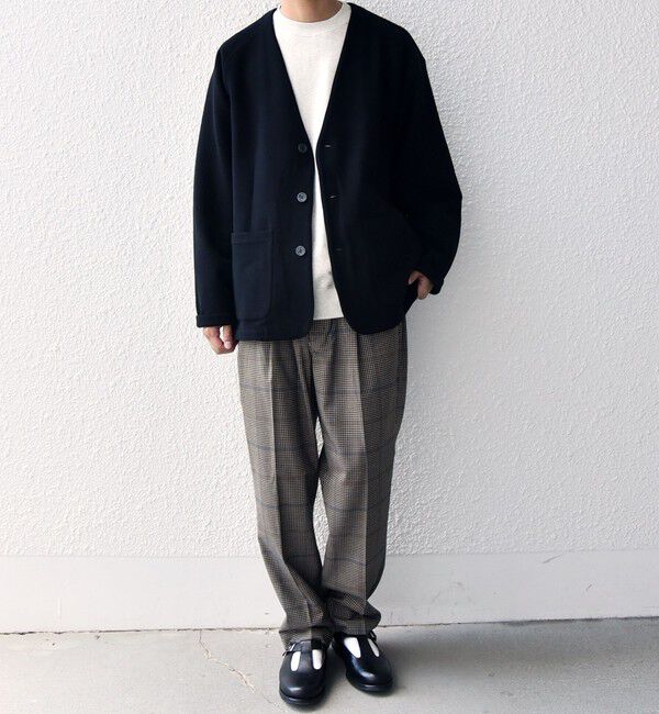 SHIPS any「SHIPS any: 〈洗濯機可能〉ソフトダンボール ウォーム ノーカラー リラックス ジャケット◇」|ノーカラージャケット|