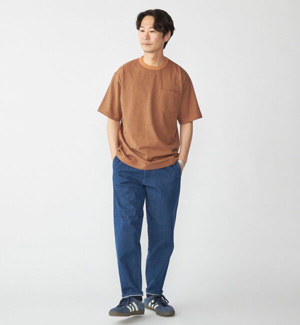 SHIPS「SHIPS: マイクロ ボーダー リンガー Tシャツ」|Tシャツ・カットソー|