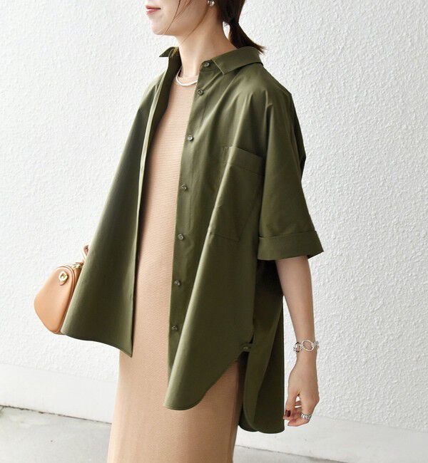 SHIPS any「SHIPS any:〈洗濯機可能〉タイプライター スリット ポケット ビッグ シャツ」|シャツ・ブラウス|