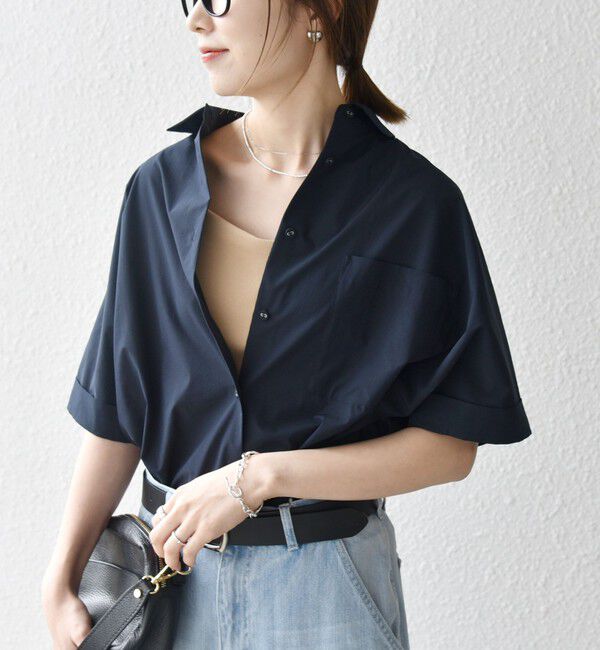 SHIPS any「SHIPS any:〈洗濯機可能〉タイプライター スリット ポケット ビッグ シャツ」|シャツ・ブラウス|