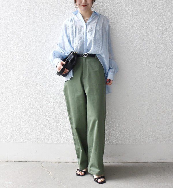 SHIPS any「SHIPS any:〈手洗い可能〉シアー ドット レギュラーカラー ギャザー シャツ」|シャツ・ブラウス|