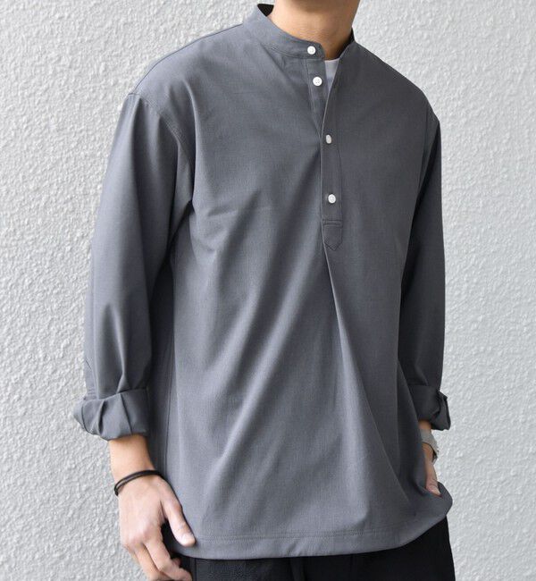 SHIPS any「SHIPS any:〈吸水速乾〉Rapidry バンドスキッパー スピンドル プルオーバー シャツ(セットアップ対応)◇」|シャツ・ブラウス|