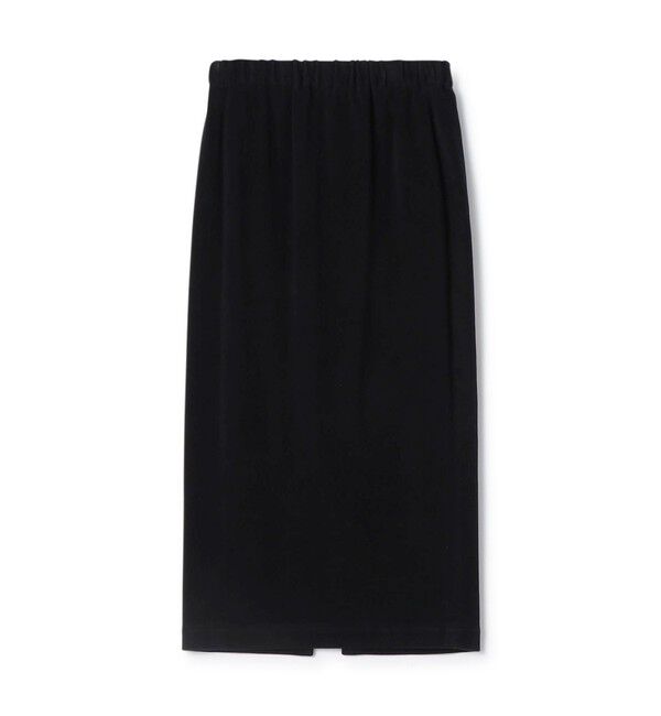 GALERIE VIE「ストレッチモールスキン Iラインミディスカート」|タイト|19 ブラック