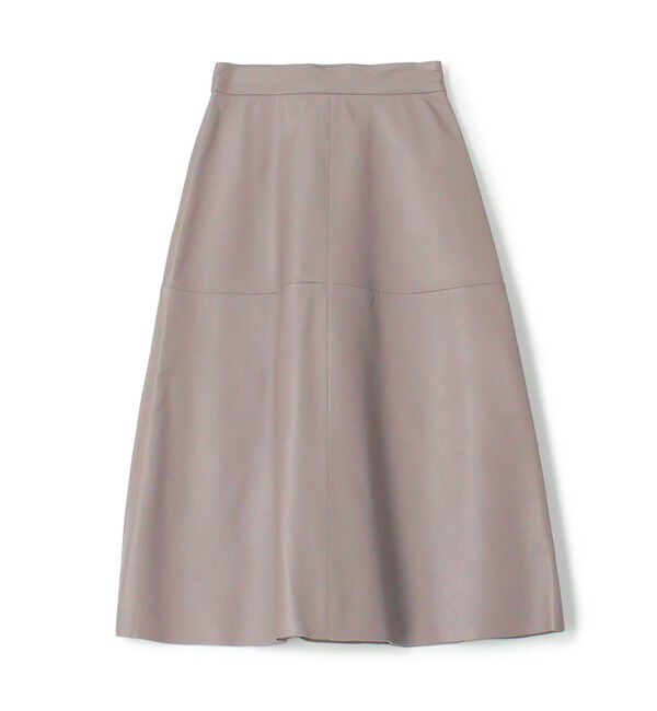 TOMORROWLAND BUYING WEAR「【別注】CINQUANTA ナッパレザースカート」|台形|13 ライトグレー