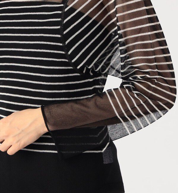 DES PRES「レーヨンナイロンシアー ボートネックプルオーバー」|ニット・セーター|