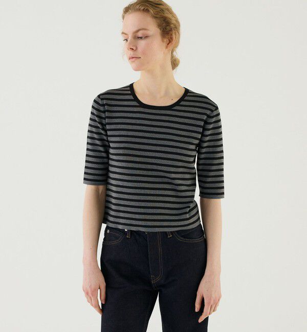 GALERIE VIE「シーアイランドコットン ハーフスリーブプルオーバー」|ニット・セーター|