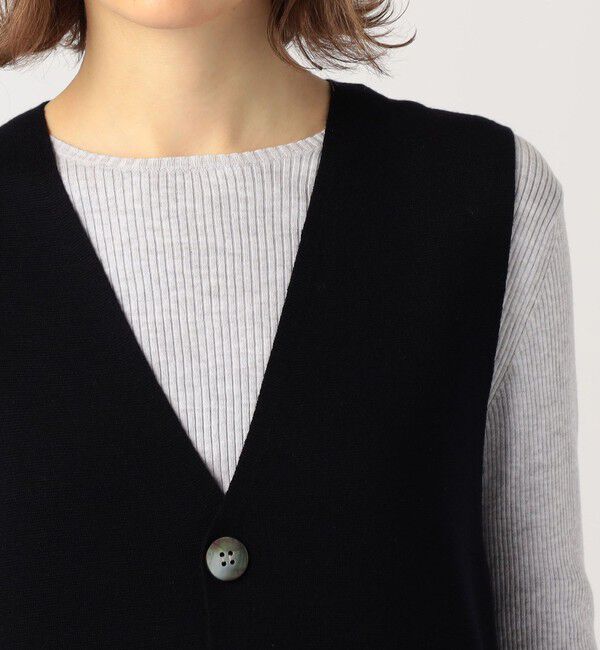 GALERIE VIE「ウーステッドミラノリブ ロングベスト」|ベスト・ジレ|