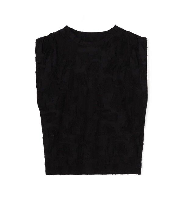 Edition「バックカットジャカード ノースリーブトップス」|タンクトップ|19 ブラック