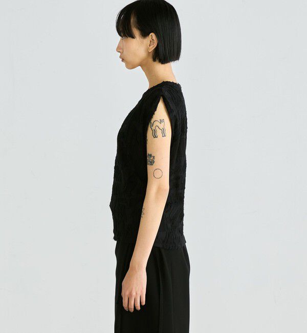 Edition「バックカットジャカード ノースリーブトップス」|タンクトップ|