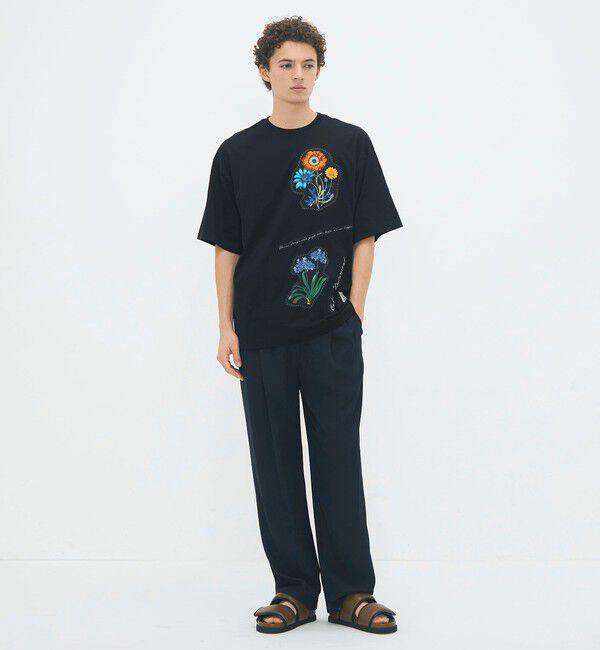 CABaN「CABaN スビンコットン FLOWERSモチーフTシャツ 」|Tシャツ・カットソー|