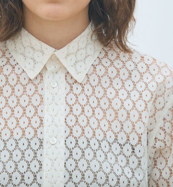MACPHEE「フロッキーレース レギュラーカラーシャツ」|シャツ・ブラウス|