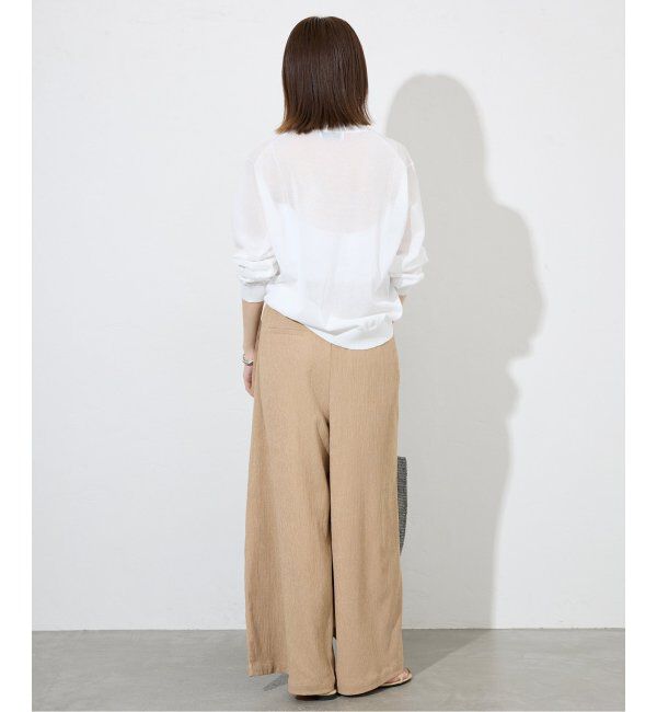 SLOBE IENA「《追加》リネン混シアーカーディガン」|カーディガン|